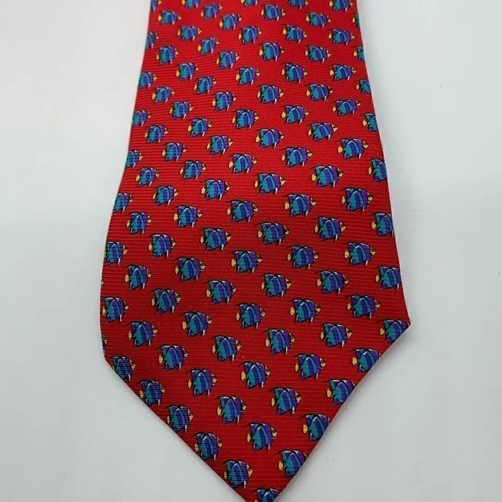 Lauren Ralph Lauren red silk fish tie